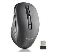 NGS | EVO Spook Ratón Inalámbrico Multimodo, Recargable, 2.4 GHz + Bluetooth 5.1, 800/1200/1600 DPI, USB-A, 5 Botones Silenciosos