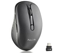 NGS | EVO Mix Ratón Láser Inalámbrico Recargable, Conexión Multimodo 2,4 GHz + Bluetooth 5.1, USB-C, Botones Silenciosos, dpi Ajustable, Sensor Láser de Alto Rendimiento, Ergonomía Diestros