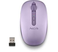 Ratón NGS inalámbrico Dual Bluetooth 5.2 1600 DPI Púrpura silencioso ergonómico