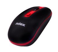 Ratón Nilox Wireless 1600 DPI Wi-Fi Negro Rojo 4 Botones Selector DPI