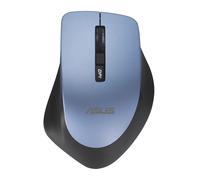 ASUS WT425 - Ratón inalámbrico de 2,4 GHz - Sensor óptico de 1600 ppp - Clics silenciosos - Botones laterales - Gris/Azul - Diestro