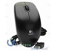 Ratón Óptico Logitech B100 800 DPI Con Cable USB 3 Botones | Negro