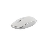 Ratón óptico - TNB - RUBBY - 1600dpi - Inalámbrico - Ergonómico - Blanco/Plata