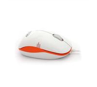 Ratón Óptico USB 800 dpi Blanco/Naranja 3f-MCM101