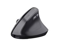 Raton Optico Wireless ERGONOMICO Vertical Bayo II Negro Trust