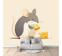 Ratón Papel Pintado 400 x 280 CM, 3D Dibujos Animados Dormitorio Mate Fotomurales Pared, Impermeable Murales Papel Tapiz, No Tejido Sala de Estar Papel Tapiz Grande