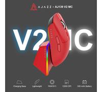 Ratón para Juegos con Cable AJAZZ AJ139 V2 MC, Diseño Ergonómico Simétrico, Sensor de Alta Precisión, Interruptor Duradero, Ratón Ligero para Esports de PC Cloud White