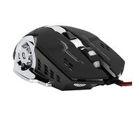 Ratón para juegos con cable Ratones para juegos para PC Ratones de computadora negros con retroiluminación RGB, mouse para juegos LED con cable Luminoso 3200 DPI Oficina en casa Accesorios para comput