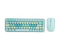 Ratón para Juegos con Teclado Inalámbrico 2.4G Material ABS Ratón con Teclado de Negocios USB de Baja Potencia; (Color Mezclado Azul)
