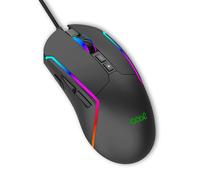 Ratón para juegos USB RGB Strip (negro) - COOL