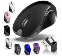 Ratón para MacBook, Bluetooth, inalámbrico, portátil, MacBook Air, Mac Pro, silencioso, recargable, PC, iPad, ratón óptico con interruptor de modo dual Jiggler, Bluetooth 5.2/3.0 y receptor USB tipo C