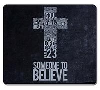Ratón para videojuegos, gran alfombrilla de ratón 12.87 X 11.02 x 0,15 en, personalizable con Eco Natural de las Escrituras de la Cruz cristiana de goma rectangular alfombrilla de ratón para ordenador Stationery Accesorios Ratón almohadillas para regalo