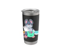 Raton Peluquero Navaja de afeitar Vaso térmico de acero inoxidable de doble pared