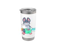 Raton Peluquero Navaja de afeitar Vaso térmico de acero inoxidable de doble pared