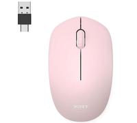 Ratón Port Designs 900541 inalámbrico RF Wireless 1600 DPI rosa doble receptor USB-C y USB-A