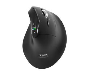 Ratón Port Designs Ergo Auditor Inalámbrico Bluetooth RF 4800 DPI Negro Ergonomía AI