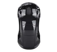 Ratón portátil, mini forma de coche, ratón inalámbrico de posicionamiento óptico profesional para computadora portátil para oficina para computadoras (Negro)