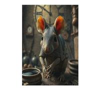 Ratón Puzzle 300 Piezas Portátil Familiar Compacto Paisaje Edificio Rompecabezas 3D para Familia Desafío Intelectual Maquetas Educativas Construir 300 PCS