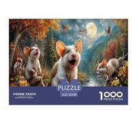 Ratón Puzzles Imposible,desafío for Adults Autumn Corriente Bosqueal Entretenimiento Creativo 1000 Piezas Obra De Arte De Juego De para Adultos Y Niños A Partir De 12 Años 52x38cm/1000pcs