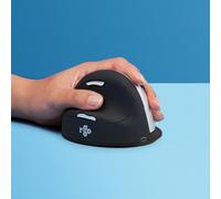 R-Go Tools Mouse Ergonomico R-Go He Break Con Software Di Pausa, Grande [lunghezza Della Mano = 185 Mm], Mancini, Bluetooth, Nero (ergonomic Mouse r-