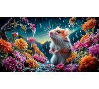 ratón Rompecabezas Imposible,desafío for Adults Entretenimiento Creativo 1000 Piezas Obra de Arte de Juego de para Adultos y Niños a Partir de 12 Años 38x26cm/1000pcs