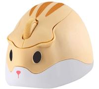 Ratón silencioso con diseño inalámbrico de 3 botones, lindo ratón inalámbrico con forma de hámster para niños y adultos, construcción