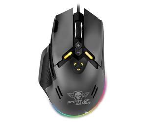 Ratón Spirit of Gamer Elite M60 con Cable 20000 DPI Negro RGB 9 Botones
