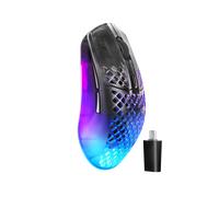 Steelseries Aerox 3 Wireless Gen 2: Ratón Gaming de 68 g, Tasa de Sondeo: 4K, Sensor Óptico: 26 000 dpi, Batería: 200 h, Clasificación IP54, 80 M de Clics, RGB, Deslizadores 100% PTFE, Shadow