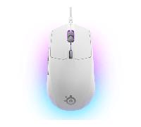 SteelSeries Rival 3 Gen 2 - Raton Gaming - Sensor óptico TrueMove Core de 8500 dpi - Durabilidad de 60 M de clics - Baja latencia - 77g de Peso - Deslizadores 100% PTFE - RGB - Blanco