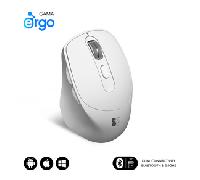 Ratón Ergonómico Inalámbrico por Bluetooth/ 2.4GHz Subblim Comfort Ergo Dual Battery/ Batería recargable/ Hasta 2400 DPI/ Blanco