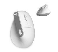 Ratón Ergonómico Inalámbrico por Bluetooth/ 2.4GHz Subblim Nature Vertical Ergo Dual Battery/ Batería Recargable/ Hasta 4000 DPI/ Blanco