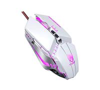 Ratón Tooth Recargable Óptico Bloody 3D A4tech Teclas con Cable 7 Ratón USB 8 Ratones 3200DPI Gaming V Mouse Ratón Vertical (White, One Size)