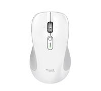 Trust Ferro Ratón Inalámbrico con Desplazamiento Rápido y Horizontal, Bluetooth + 2.4GHz, Mouse Silencioso Multidispositivo, 65% Plástico Reciclado, PC Ordenador Portátil Mac, Blanco