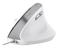 Ratón Ergonómico Trust Bayo II/ Hasta 2400 DPI/ Blanco
