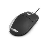Ratón Urban Factory DSM01UF USB Óptico 800 DPI Ambidiestro Negro Cable 1,5 m