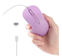 Ratón USB C con cable, tipo C, con 3 botones, ergonómico, silencioso, delgado, ligero y portátil para laptop, MacBook, Mac, iMac, iPad, PC, portátil, teléfono, tableta, superficie, computadora, cable