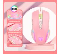Ratón USB con cable ONIKUMA CW905, diseño de pollo silencioso, mecánico, , ideal para gaming y portátil