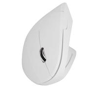 Ratón Vertical Ergonómico Inalámbrico para Juegos para PC Portátil, Control de Alta Precisión para Trabajadores de Oficina, óptico de 2,4 GHz 1600DPI (White)