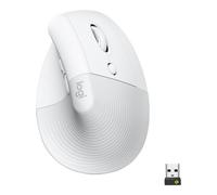 Ratón Vertical Logitech Lift - Inalámbrico, 6 Botones, 4000 DPI, Blanco Hueso