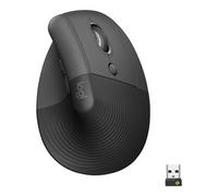 Ratón Vertical Logitech Lift para Negocios - Inalámbrico, 6 Botones, 4000 DPI, Grafito