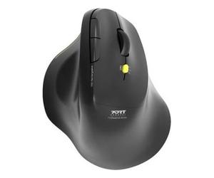 Ratón Vertical PORT Ergonómico Recargable Bluetooth Ergo Soft Port 910200 (Negro)