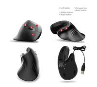 Ratón Vertical, T27 Versión con Cable Diseño Ergonómico con Experiencia de Ratón Ergonómico Ratón del Túnel Carpiano Ratón con Cable Ratón Vertical para Juegos para Computadora