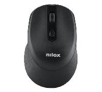 Nilox, ratón inalámbrico silencioso 2,4 ghz, ratón ergonómico, neg