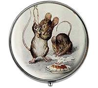 Ratones, cuento de hadas para niños, caja de píldoras de fotos artísticas, caja de píldoras de cristal, caja de dulces