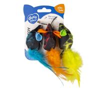Ratones de jugar con plumas y catnip para gatos - Duvo Plus