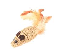 Ratones de para Gatos, portátil de Cuerda para Gatos, Juguetes elásticos de enriquecimiento para Gatos, Interactivo de Plumas, Ratones chirriantes, para Gatos