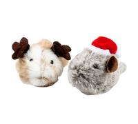 Ratones de peluche navideños para gato - Duvo Plus