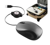 Ratones pequeños para laptop, ligeros tipo C, con cable USB, accesorios ópticos de computadora para nómadas digitales, programadores, jugadores, negocios, trabajo, escritorio, hogar, cafetería