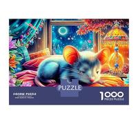 Ratos en un Bote Puzzle 1000 Piezas Desafíos Difíciles Juguetes Descomprimidos para Toda La Familia Cute Regalos Familiares para Adultos Y Niños 70x50cm/1000pcs