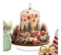 Ratpzou Decoraciones Navideñas - Señal Decorativa Navideña para Escritorio En Acrílico | Centro De Mesa para Estantería Repisa Alféizar Librería Oficina Hogar Comedor